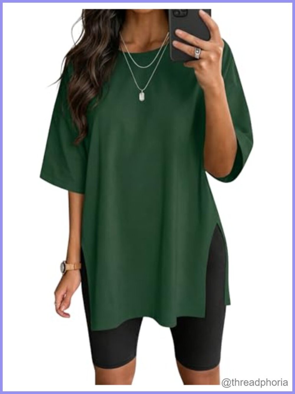Women's Oversized Short Sleeve Workout T-Shirt Loose Fit Crew Neck